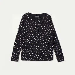 Fame Forever by Lifestyle Kids Navy Cotton Printed Full Sleeves T-Shirt-picture-40