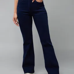 DOLCE CRUDO Women Bootcut High-Rise Stretchable Jeans-image-20