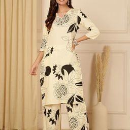 Anouk Rustic Women Floral Printed Regular Kurta with Palazzos-picture-18