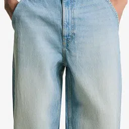 Bershka Men Solid Mid-Rise Regular Fit Trousers image 3
