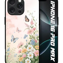 QRIOH Floral Printed iPhone 16 Pro Max Back Case Mobile Accessories image 4