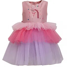 A Little Fable Sleeveless Unicorn Detailed Dress - Multi Colour-picture-20