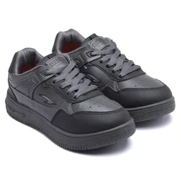 Asian Brand Name Detailed Sneakers - Grey & Black-picture-12