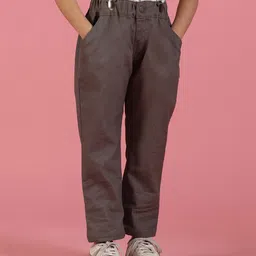 Tales & Stories Cotton Woven Solid Balloon Fit Trouser - Grey-picture-25