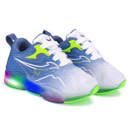 BERSACHE Ombre Designed Lace Up LED Shoes - Blue image 1