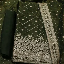 Meena Bazaar Woven Design Thread Work Unstitched Dress Material-picture-19