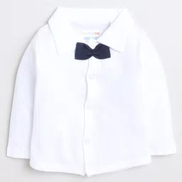 BUMZEE Full Sleeves Solid 4 Piece Suit Set - Navy Blue & White image 4