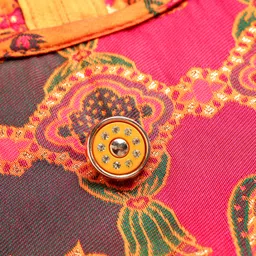 Bhartiya Paridhan Silk Woven Half Sleeves Plated Ethnic Dress With Embroidery - Yellow image 3