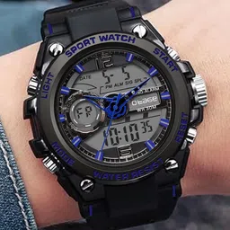 Otage Men Dial & Straps Analogue and Digital Multi Function Watch F12 Blue image 2