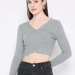 Camey Women Woollen Crop Cardigan-picture-19