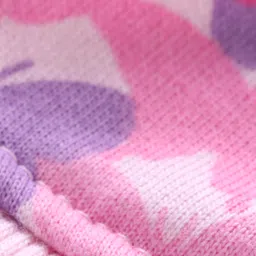 Babyhug Full Sleeves Front-Open Sweatjacket With Hood & Butterfly Graphics - Pink image 4