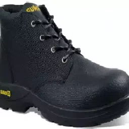 Eurock Steel Toe Safety Shoes Low Ankle PU Sole Black Full Grain Leather Size UK 12, Chukka-picture-12