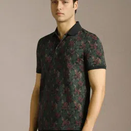 Louis Philippe Green Slim Fit Printed T-Shirt image 3