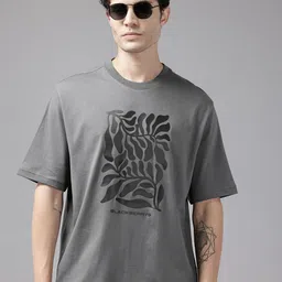 Blackberrys Puff Print Drop-Shoulder Sleeves Relaxed Cotton T-shirt-picture-13
