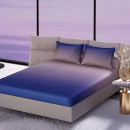 Stoa Paris Multicolor Polyester 300 TC King Bedsheet with 2 Pillow Covers image 2