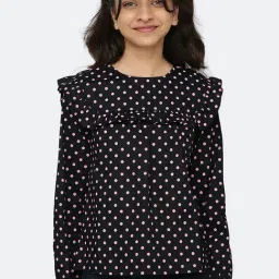 Peter England Kids Black Printed Full Sleeves Top-image-35