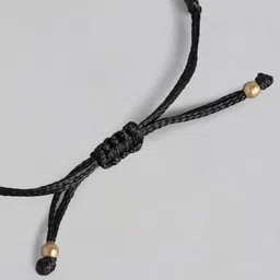 EL REGALO Unisex Black & Gold-Toned Charm Bracelet image 4