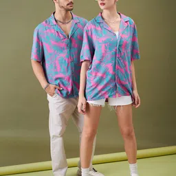 MASCLN SASSAFRAS Men Relaxed Floral Opaque Printed Casual Shirt image 5