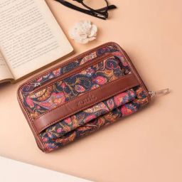 ZOUK Paisley Print Multicolor Printed Zip Around Wallet for Women-picture-34