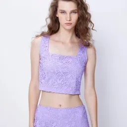 Cover Story Lavender Lace Crop Top-picture-16