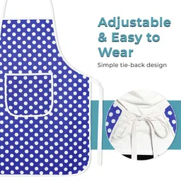 Aura 2-Pcs Blue Printed Waterproof Apron image 2