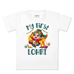 Arvesa First Lohri Printed Kids Unisex T-shirt-image-7