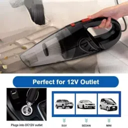MECRAAF Handheld Car Vacuum Cleaner Kit 12 V 340 ml Capacity 4.2 m Length Black, DC VAC image 5