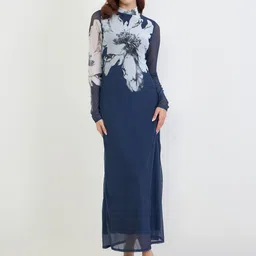 Styli Women Floral Print Bodycon Maxi Dress-image-62