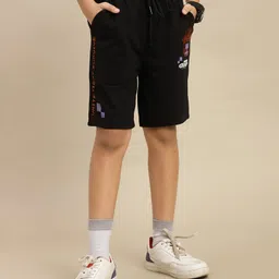 Kidsville Minecraft Featuring Character Printed Shorts - Black-picture-28