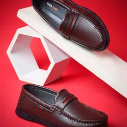 KATS Solid Slip On Loafers - Brown image 1