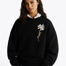 Kotty Women Graphic Printed Round NeckFull Sleeve Oversized Sweatshirt-picture-1