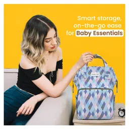 POLKA TOTS Diaper Bag Large Capacity Multifunctional Travel Backpack with 17 Pockets for Moms & Dads - Checks image 2