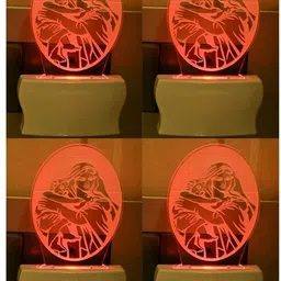 1ST TIME Red & Red Printed Acrylic Abstract Shaped Shaped Wall Lamp-picture-46