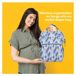 POLKA TOTS Diaper Bag Large Capacity Multifunctional Travel Backpack with 17 Pockets for Moms & Dads - Checks image 4