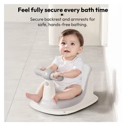 StarAndDaisy Baby Bath Bather Stand, Non-Slip Bath Chair for Baby Support Seat -Grey image 5