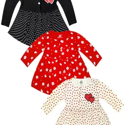 KidzzCart Polka Dot Print Fit & Flare Dress image 1