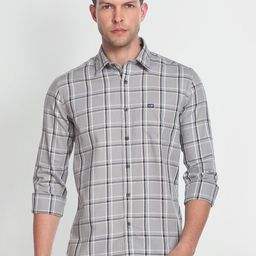 Arrow Sport Pure Cotton Manhattan Slim Fit Tartan Checked Casual Shirt-picture-32