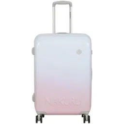 NAKURU Lakeview Expedition Blue & Pink Solid Hard Medium Trolley Bag -24 cm-image-3