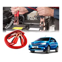 Auto Pearl 1.83 m (6 Ft) 500 A Heavy Duty Anti Tangle Battery Jumper Booster Cables for Toyota etios Liva (Pack of 2)-picture-13