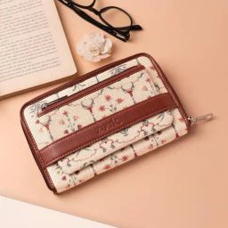 ZOUK Taj Nakashi Multicolor Printed Zip Around Wallet for Women-picture-38