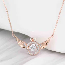 Vembley Women Rose Gold-Plated Cubic Zirconia Alloy Minimal Necklace-picture-39