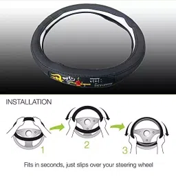Auto Pearl Ring Type Car Steering Wheel CoverCompatible with XUV300 2019 image 4