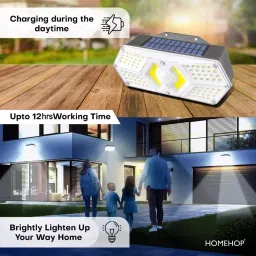 Homehop 124 LED Solar Motion Sensor Wall Light image 5