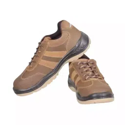 Coffer Safety Steel Toe Safety Shoes PVC Sole Low Ankle Brown Leather Size UK 7, 1118Brown-picture-19