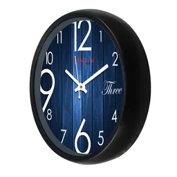 RANDOM Blue Round Printed 30 cm Analogue Wall Clock image 3