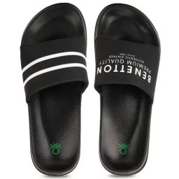 United Colors of Benetton Men's Black Slides-picture-22