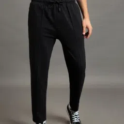 Bewakoof Black Regular Fit Trackpants-image-77