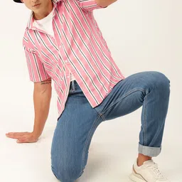 Kook N Keech Men Standard Opaque Striped Casual Shirt-picture-34