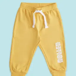 Pantaloons Baby Yellow & White Cotton Printed Trackpants-picture-20