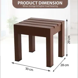 Kuber Industries Brown Anti Slip Bath Stool image 3
